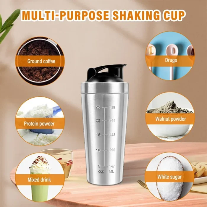 750ML Stainless Steel Protein Shaker