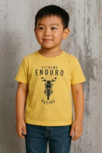 Boys Yellow Enduro Graphic T-Shirt