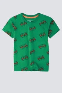 Boys Green Skate Print T-Shirt